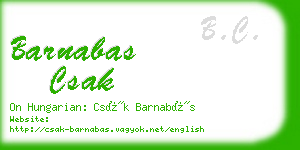 barnabas csak business card